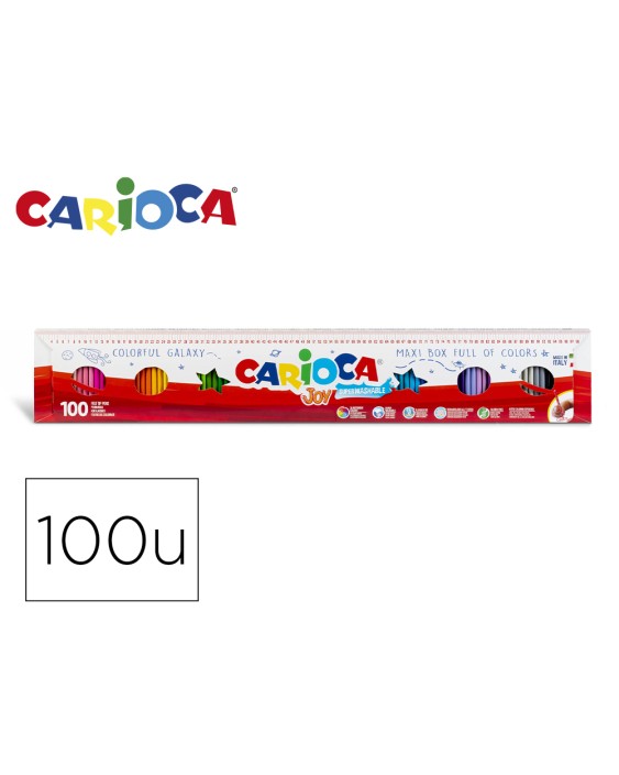 Rotulador carioca joy metro caja de 100 unidades colores surtidos