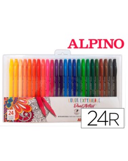Rotulador alpino dual artist color experience estuche de 24 unidades colores surtidos