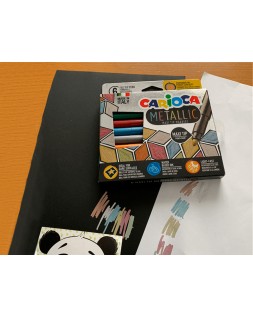 Rotulador carioca metallic punta maxi 6 mm caja de 6 unidades colores surtidos