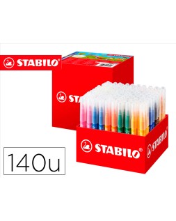 Rotulador stabilo power max school pack de 140 unidades surtidas 16 colores