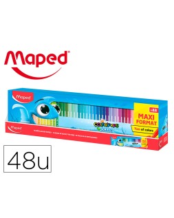 Rotulador maped color peps ocean caja de 48 unidades colores surtidos