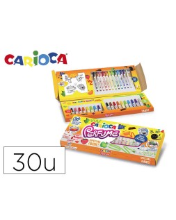 Rotulador carioca perfume caja 30 unidades colores surtidos