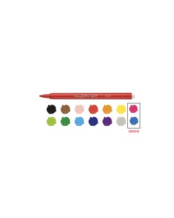 Rotulador carioca joy estuche de 12 unidades colores surtidos + 2 gratis
