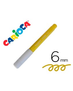 Rotulador carioca jumbo punta gruesa 6 mm lavable color amarillo