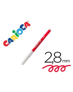 Rotulador carioca joy punta fina 2,8 mm lavable color rojo