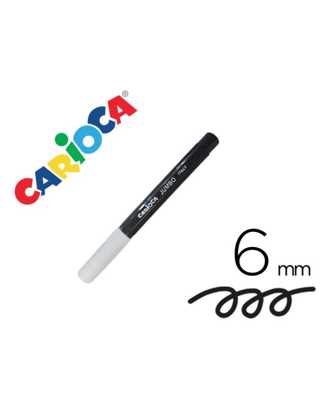 Rotulador carioca jumbo lavable negro punta gruesa 6 mm
