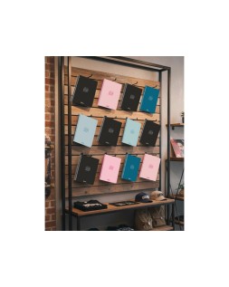 Agenda escolar liderpapel 26-27 espiral basic dia pagina a5 bilingue 70g papel fsc negro