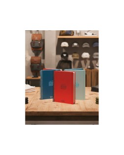 Agenda escolar liderpapel 26-27 espiral basic dia pagina a5 bilingue 70g papel fsc rojo