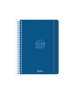 Agenda escolar liderpapel 26-27 espiral basic diseños surtidos bilingüe 70g papel fsc expositor 16 unidades