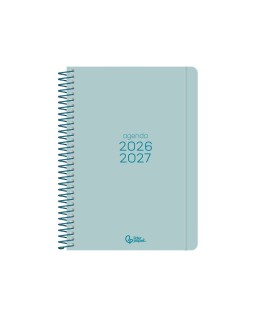 Agenda escolar liderpapel 26-27 espiral basic diseños surtidos bilingüe 70g papel fsc expositor 16 unidades