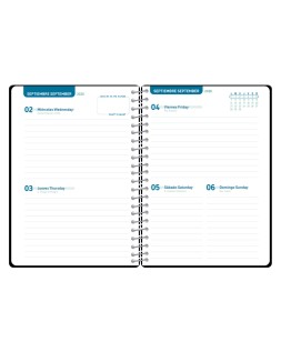 Agenda escolar liderpapel 26-27 espiral basic diseños surtidos bilingüe 70g papel fsc expositor 16 unidades