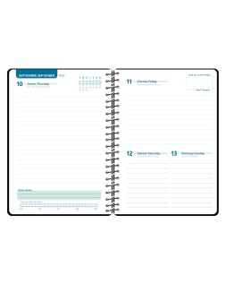 Agenda escolar liderpapel 26-27 espiral classic diseños surtidos bilingüe 70g papel fsc expositor 16 unidades