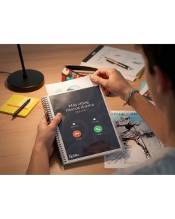 Agenda escolar liderpapel 26-27 espiral personalizable dia pagina a5 bilingue 70g papel fsc