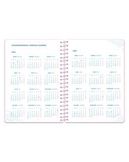 Agenda escolar liderpapel 26-27 espiral petite semana vista a5 bilingue 80g papel fsc rosa