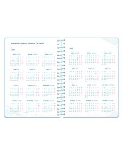 Agenda escolar liderpapel 26-27 espiral petite semana vista a5 bilingue 80g papel fsc azul