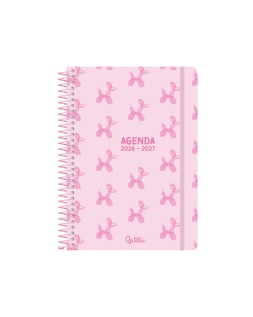 Agenda escolar liderpapel 26-27 espiral petite diseños surtidos bilingüe 80g papel fsc expositor 8 unidades