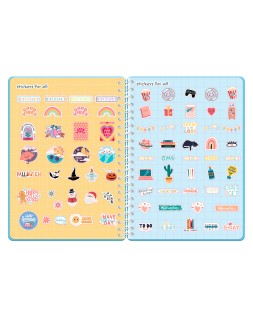 Agenda escolar liderpapel 26-27 espiral game on dia pagina a5 bilingue 80g papel fsc azul