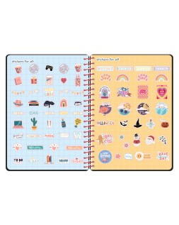 Agenda escolar liderpapel 26-27 espiral sports dia pagina a5 bilingue 80g papel fsc negro capibara