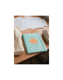 Agenda escolar liderpapel 26-27 espiral save planet dia pagina a5 bilingue 80g papel fsc azul