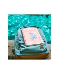 Agenda escolar liderpapel 26-27 espiral save planet dia pagina a5 bilingue 80g papel fsc rosa