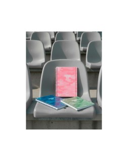 Agenda escolar liderpapel 26-27 espiral military semana vista a5+ bilingue 80g papel fsc rosa