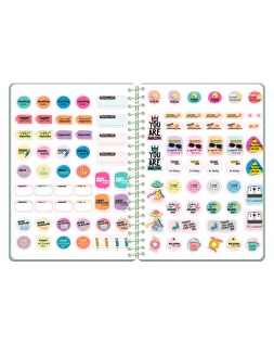 Agenda escolar liderpapel 26-27 espiral military dia pagina a5+ bilingue 80g papel fsc verde