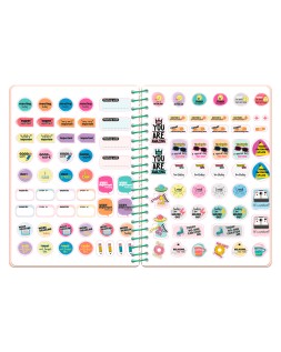 Agenda escolar liderpapel 26-27 espiral flowers dia pagina a6+ bilingue 80g papel fsc rojo