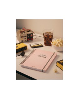 Agenda escolar liderpapel 26-27 espiral pattern dia pagina a5+ bilingue 80g papel fsc waves