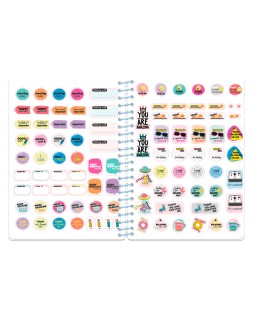 Agenda escolar liderpapel 26-27 espiral pattern dia pagina a5+ bilingue 80g papel fsc lineas