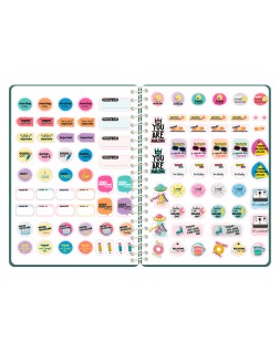 Agenda escolar liderpapel 26-27 espiral pattern dia pagina a5+ bilingue 80g papel fsc cuadricula