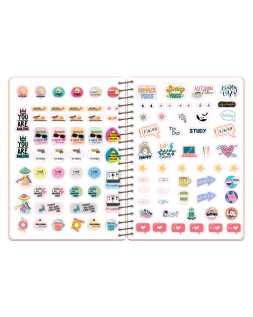 Agenda escolar liderpapel 26-27 espiral pattern dia pagina a6 bilingue 80g papel fsc waves