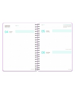 Agenda escolar liderpapel 26-27 espiral oriental dia pagina a6+ bilingue 80g papel fsc sacapuntas