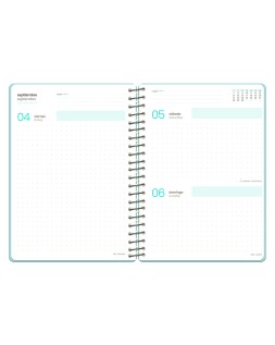 Agenda escolar liderpapel 26-27 espiral oriental dia pagina a6+ bilingue 80g papel fsc mix