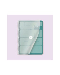 Agenda escolar antartik 26-27 espiral essentials dia pagina a5+ bilingue 80g papel fsc azul oscuro