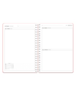 Agenda escolar antartik 26-27 espiral essentials dia pagina a5+ bilingue 80g papel fsc azul turquesa