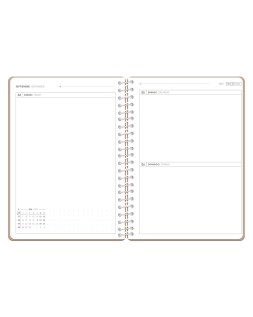 Agenda escolar antartik 26-27 espiral essentials dia pagina a5+ bilingue 80g papel fsc morado