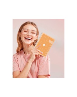 Agenda escolar antartik 26-27 espiral essentials dia pagina a5+ bilingue 80g papel fsc rojo