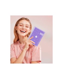 Agenda escolar antartik 26-27 espiral essentials dia pagina a5+ bilingue 80g papel fsc verde militar