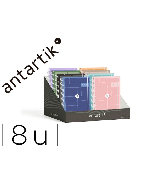 Agenda escolar antartik 26-27 espiral essentials diseños surtidos bilingüe 80g papel fsc