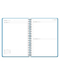 Agenda escolar antartik 26-27 espiral pack and go dia paginaa5+ bilingüe 80g papel fsc turquesa