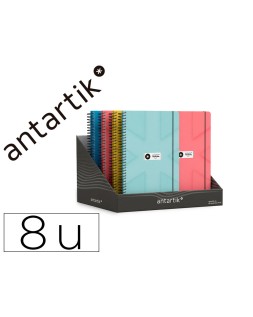 Agenda escolar antartik 26-27 espiral pack and go diseños surtidos bilingüe 80g papel fsc
