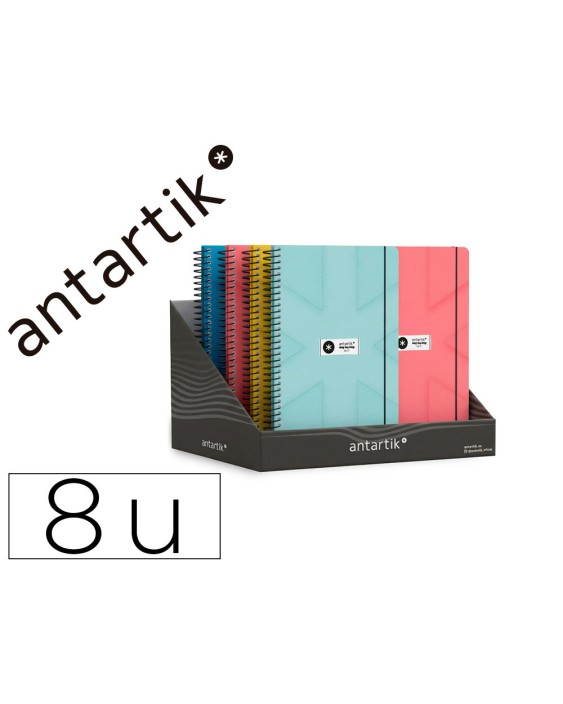 Agenda escolar antartik 26-27 espiral pack and go diseños surtidos bilingüe 80g papel fsc