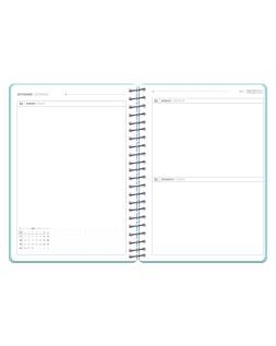 Agenda escolar antartik 26-27 espiral pack and go diseños surtidos bilingüe 80g papel fsc