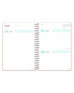 Agenda escolar liderpapel 26-27 espiral oriental diseños surtidos bilingüe 80 g papel fsc expositor 8 unidades