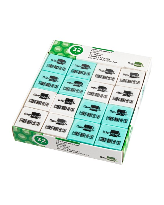 Goma de borrar liderpapel tipo miga de pan para lapiz cuadrada