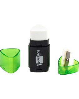 Goma de borrar liderpapel triangular con sacapuntas