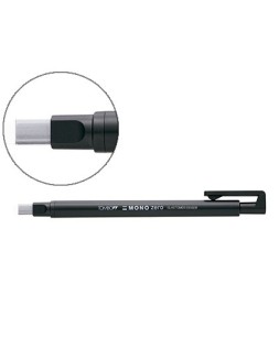 Portagomas tombow mono zero con clip goma rectangular 2,5 x 5 mm color negro