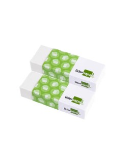 Goma de borrar liderpapel sintetica blanca libre de pvc unidad