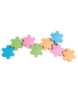 Goma de borrar liderpapel mecano con forma de rueda colores surtidos