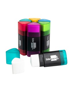 Repuesto goma de borrar liderpapel triangular para er04 blister de 2 unidades